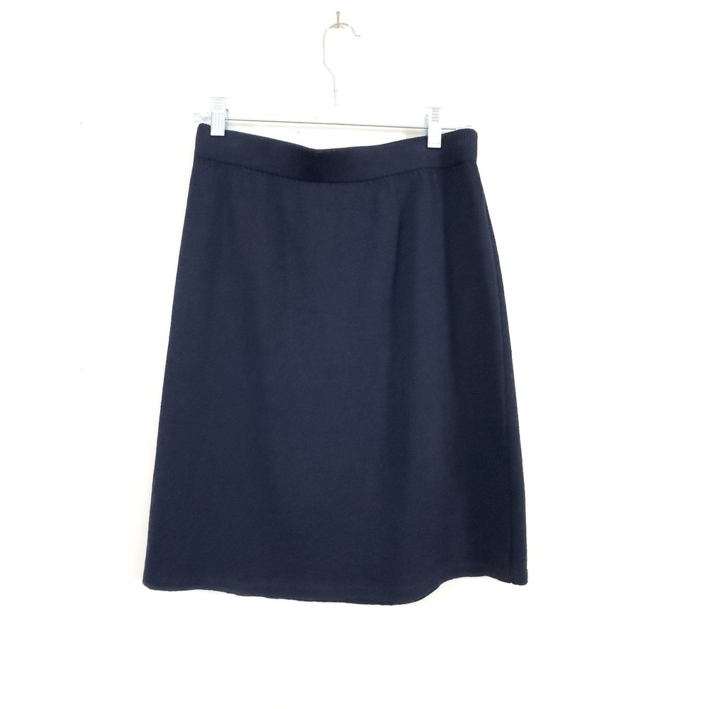 St. John Knit Skirt Navy Blue Knit Size 8